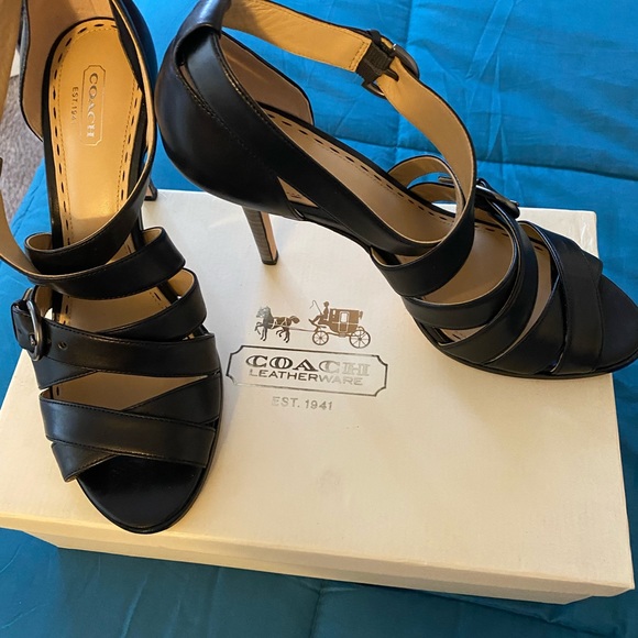 Gently used Coach shoes Fawn Vachetta strap style - Picture 2 of 7